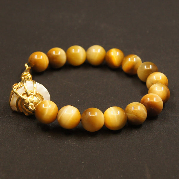 Golden Tiger Eye Shankha Bracelet
